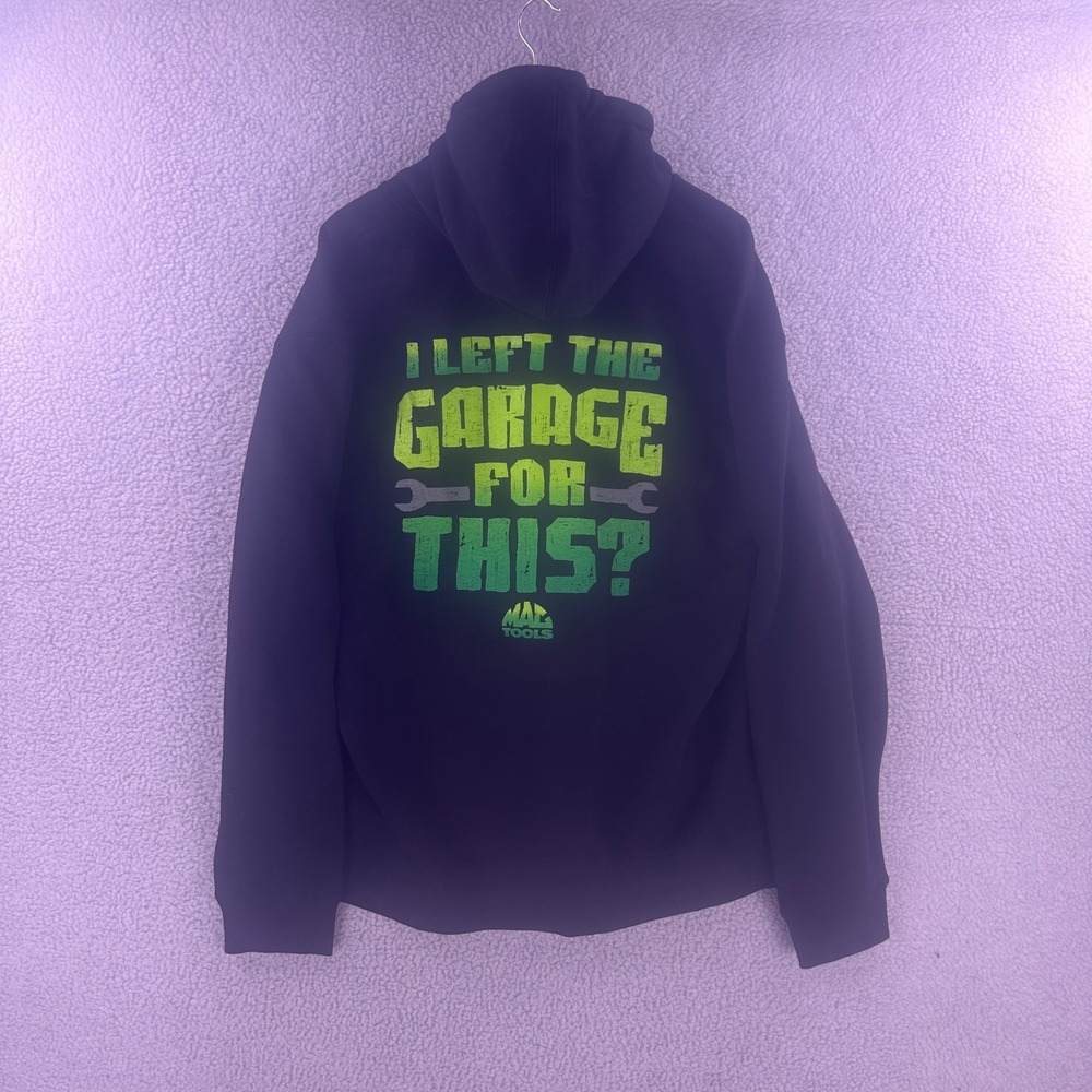 Mac Tools Mens Black I Left The Garage For This Graphic Hoodie Sweatshirt 3XL